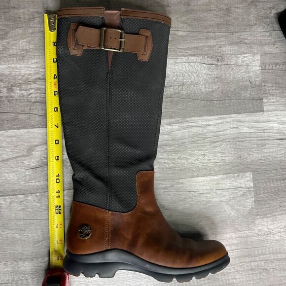 Timberland WOMEN'S TURAIN TALL WATERPROOF BOOTS Brown Size 6 - Picture 10 of 11
